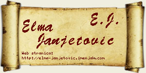 Elma Janjetović vizit kartica